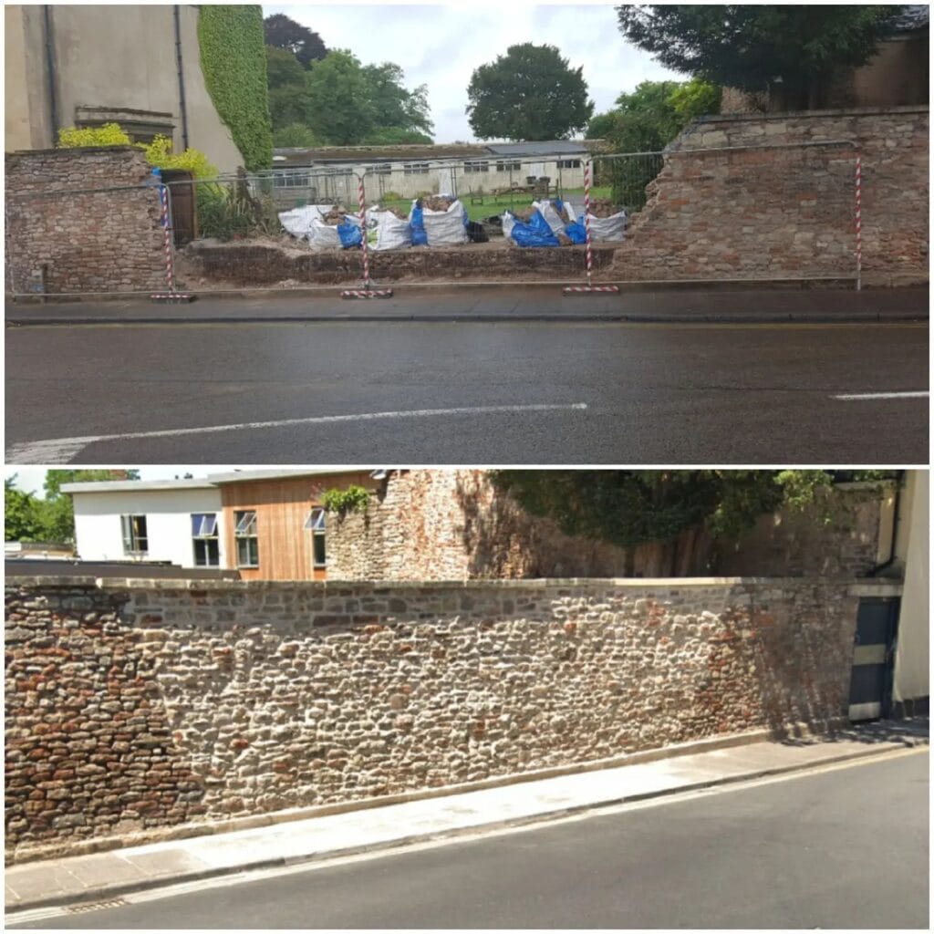 Construction of Stone Wall